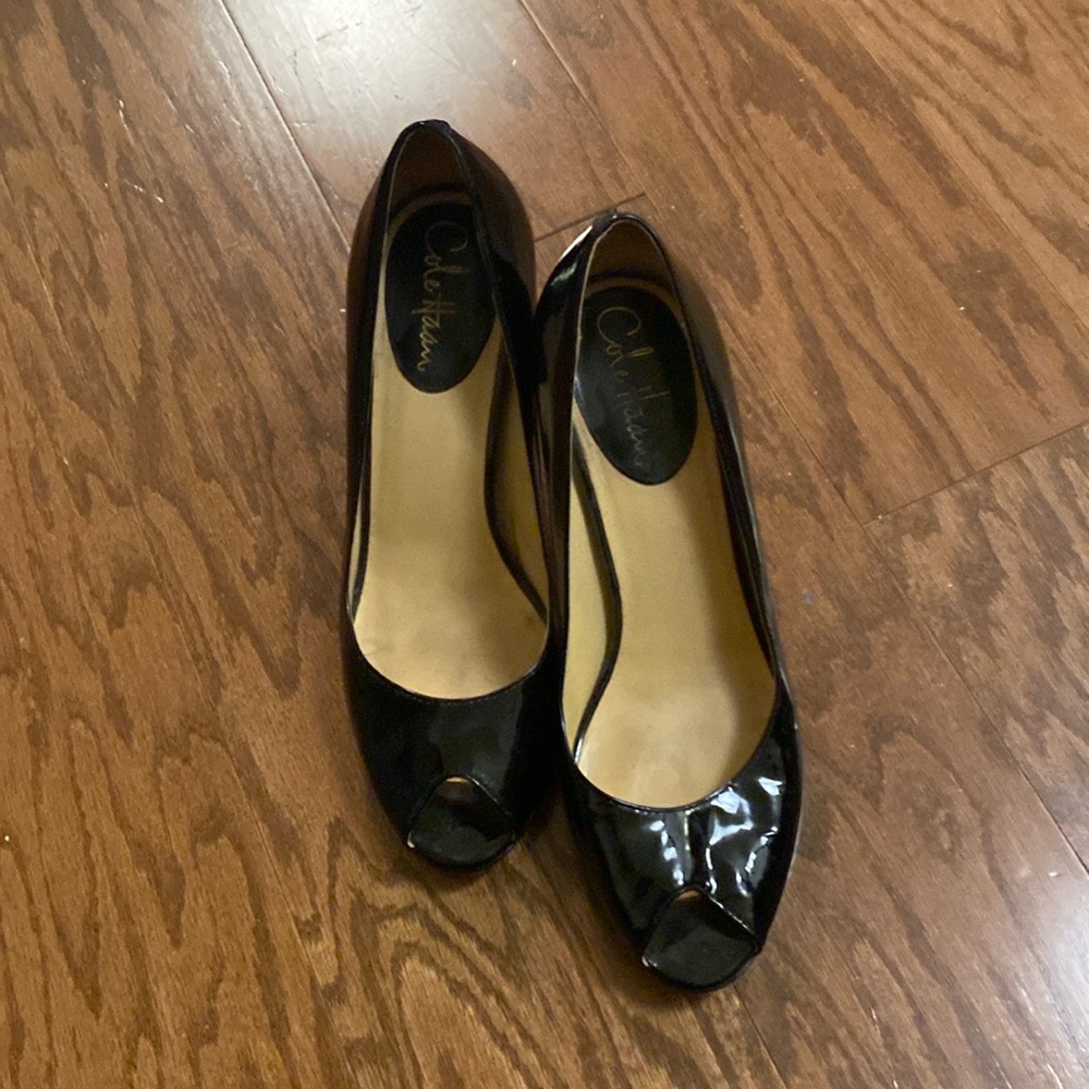 Cole Haan Nike Air Black Patent Heels, Like New, Size 8 1/2